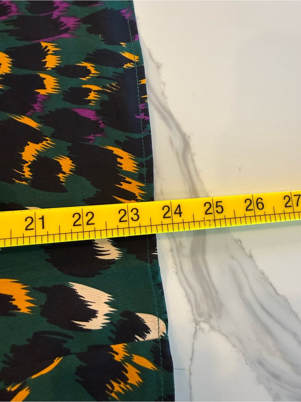 THML Hunter Green Print Mock Frill Neck Embroidered Sleeve Top - Picture 11 of 12
